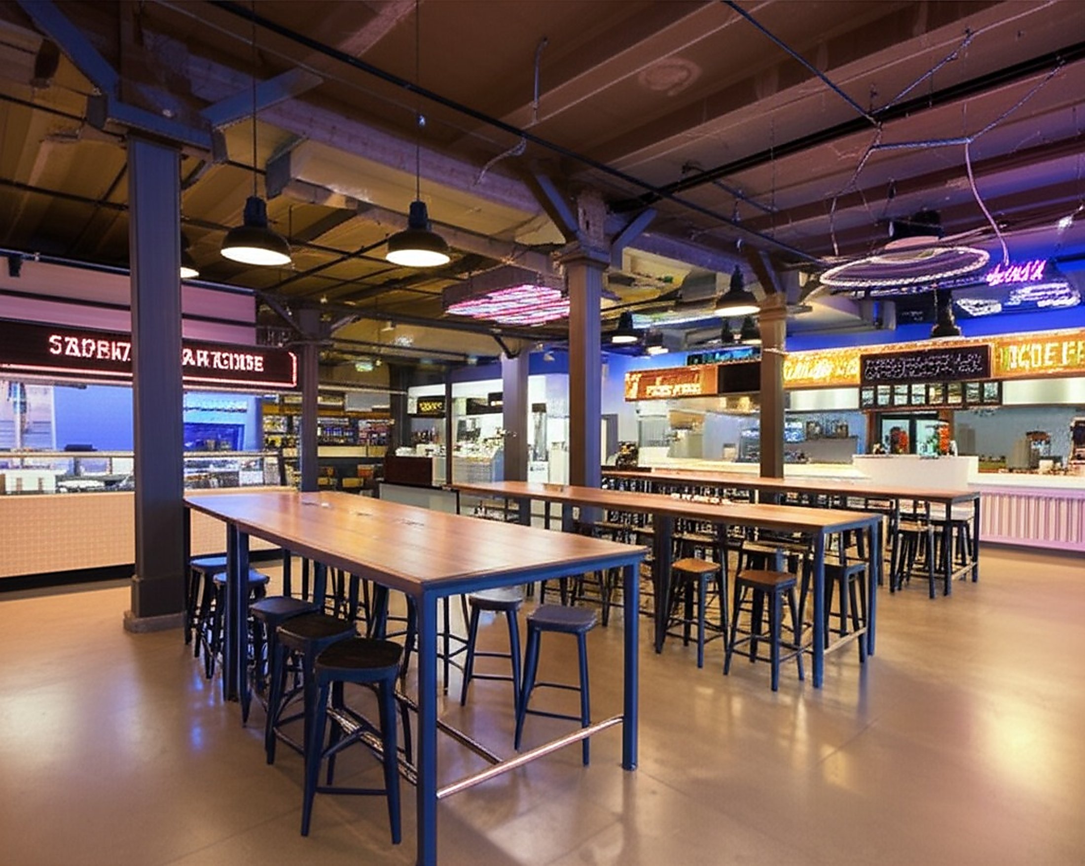 Warehouse food hall concept