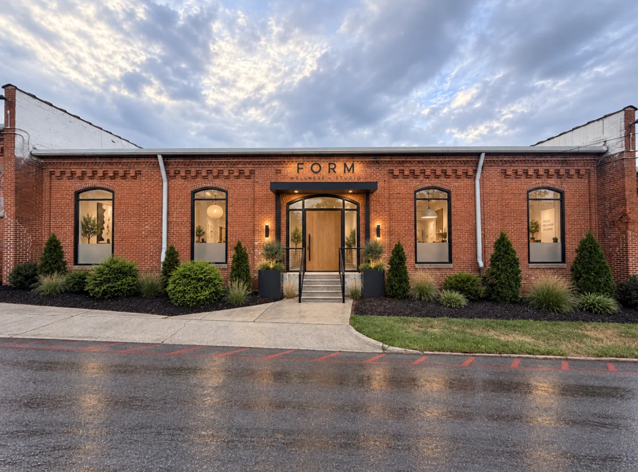 Concept rendering of the frontage built out as a wellness studio